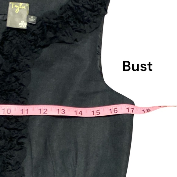 Taylor Black V-Neck Sleeveless Sheath cocktail Dress - Picture 7 of 9